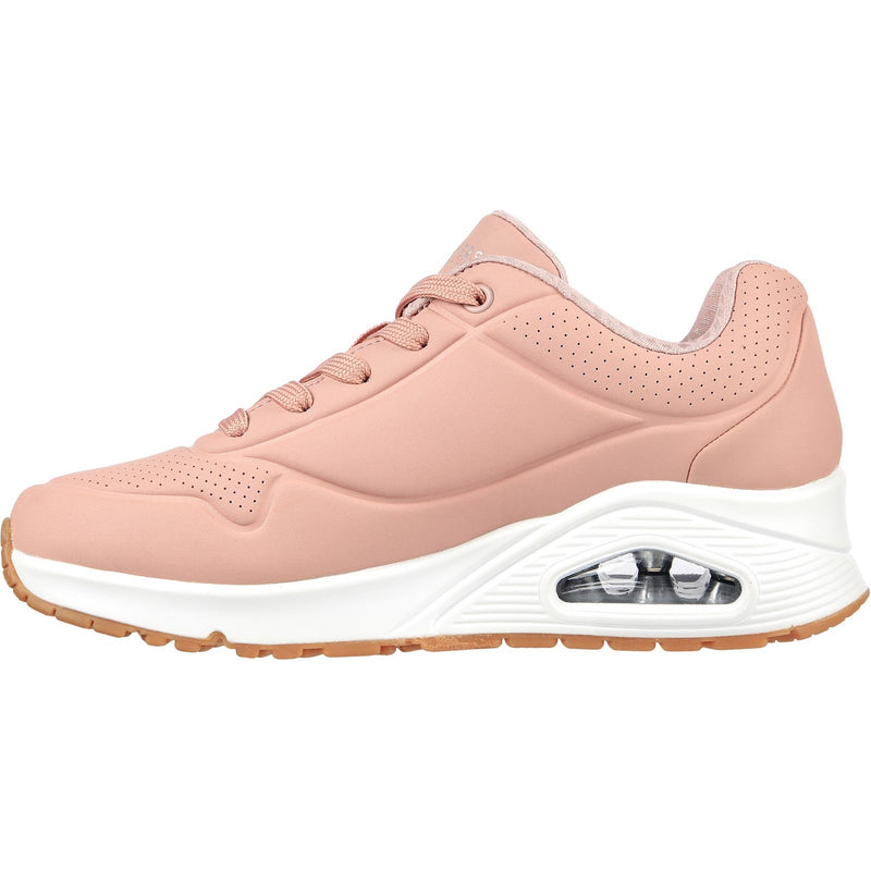 Skechers Womens Uno Stand On Air 73690-BLSH Blush Lace Up Shoe