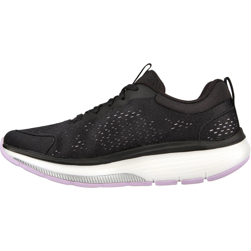 Skechers Womens Go Walk Workout Walker Outpace 124933-BKLV Black/Lavender Lace up Shoe