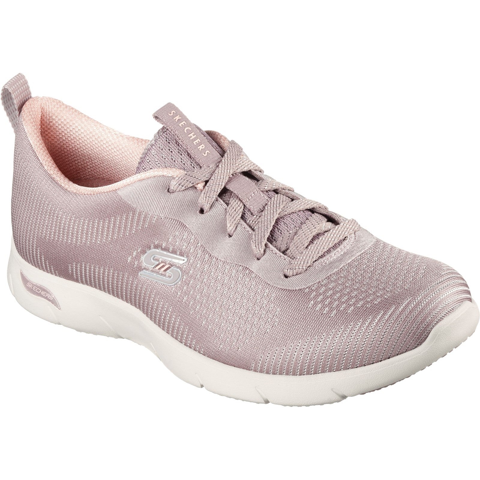 Skechers Womens Arch Fit Refine Classy Doll 104390-DKTP Dark Taupe Lace Up Shoe