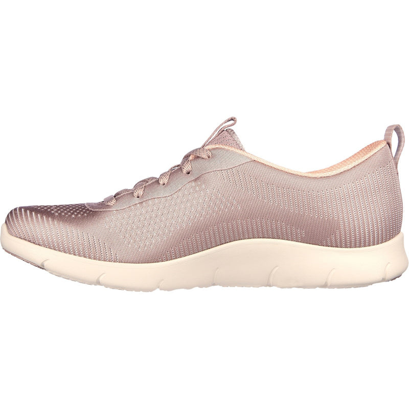 Skechers Womens Arch Fit Refine Classy Doll 104390-DKTP Dark Taupe Lace Up Shoe