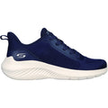 Skechers Womens Bobs Squad Waves 117470-NVY Navy Lace Up Shoe