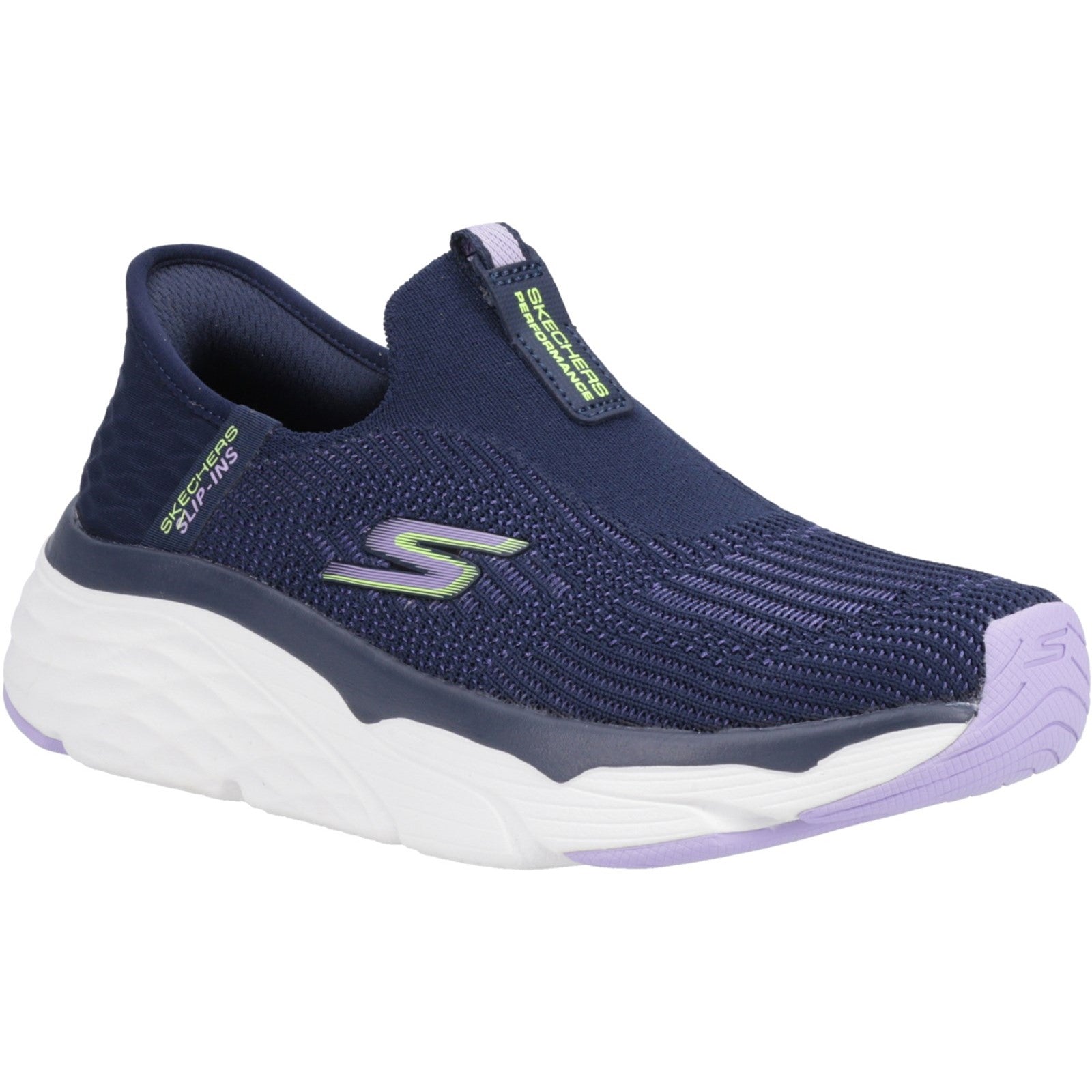 Skechers Womens Max Cushioning - Smooth 128571-NVLV Navy/Lavender Slip On Shoe