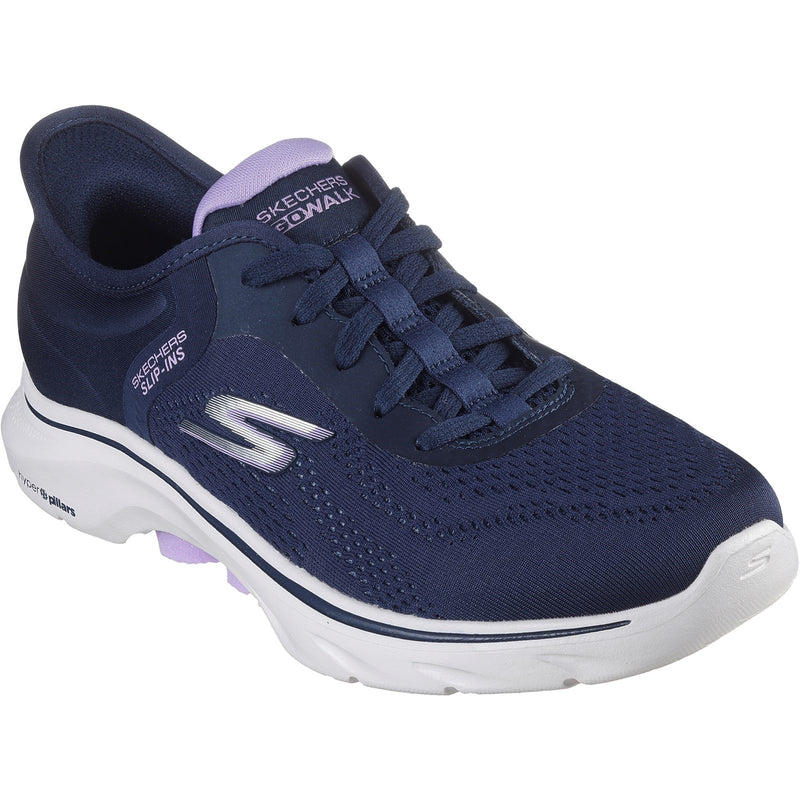 Skechers Womens GO WALK 7 - Valin 125233-NVLV Navy/Lavender Slip On Shoe