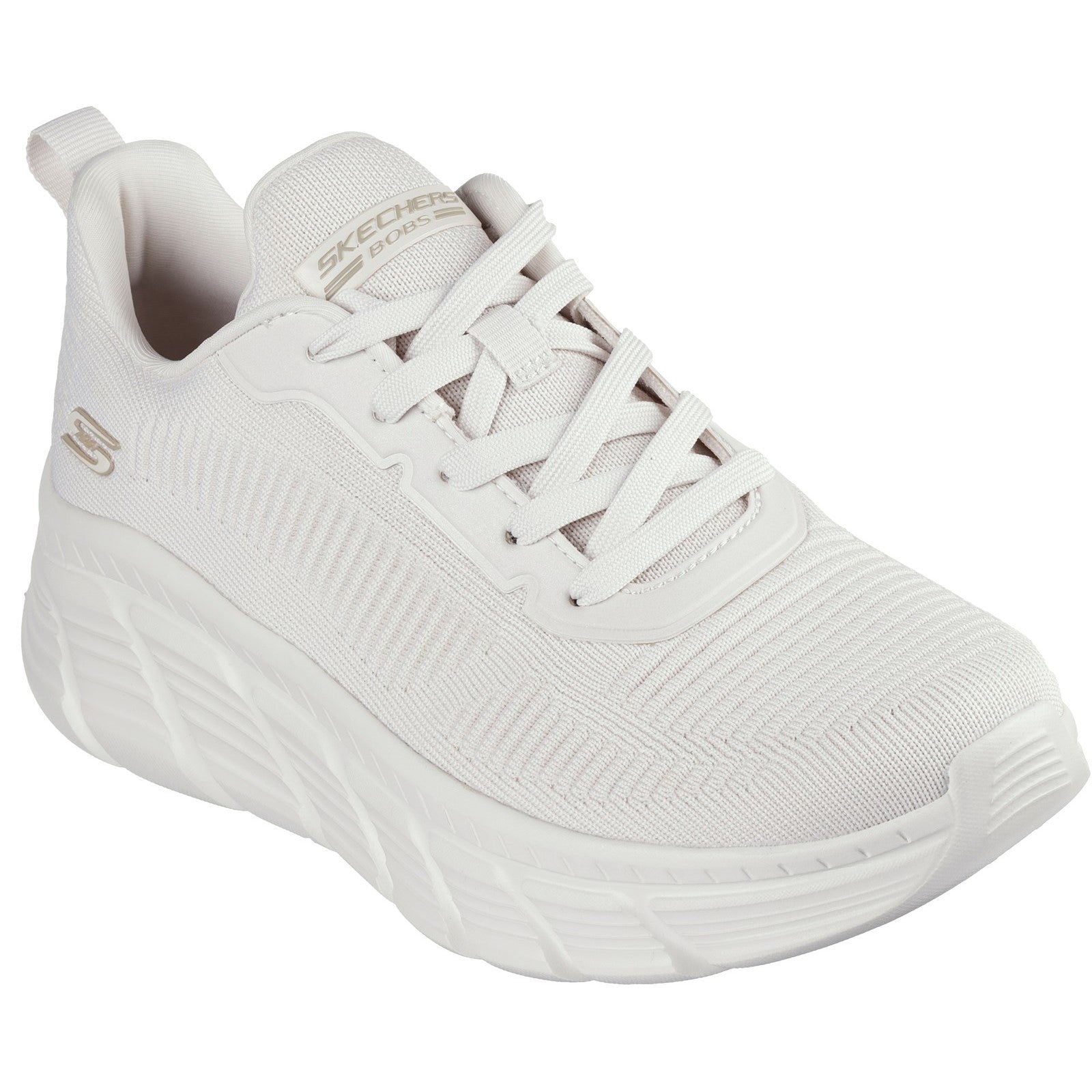 Skechers Womens Bobs B Flex Hi Flying 117385-OFWT Off White Lace Up Shoe