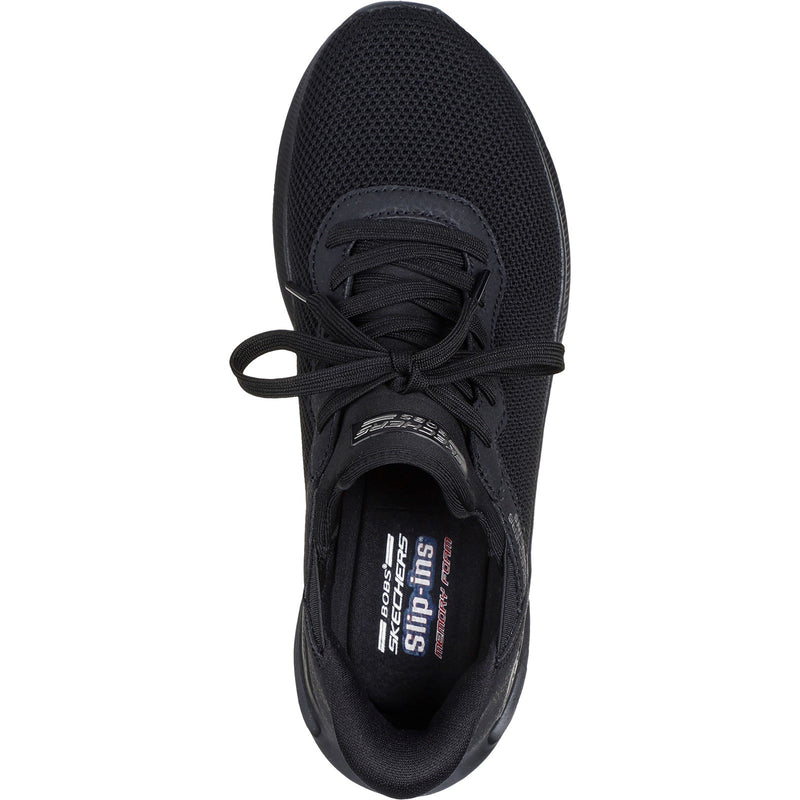 Skechers Womens BOBS Sport Unity 117509-BBK Black Lace Up Shoe