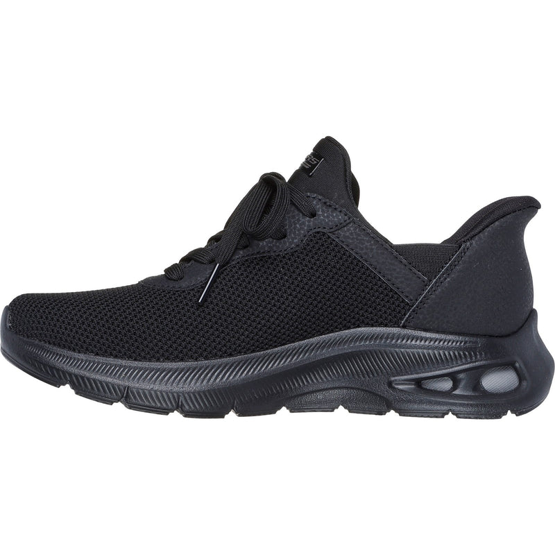 Skechers Womens BOBS Sport Unity 117509-BBK Black Lace Up Shoe