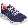 Skechers Womens GO WALK Arch Fit 2.0 Vivid Sunset 125311-NVHP Navy/Hot Pink Lace Up Shoe