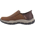 Skechers Mens Respected Elgin 204810WW-CDB Dark Brown Slip On Shoe