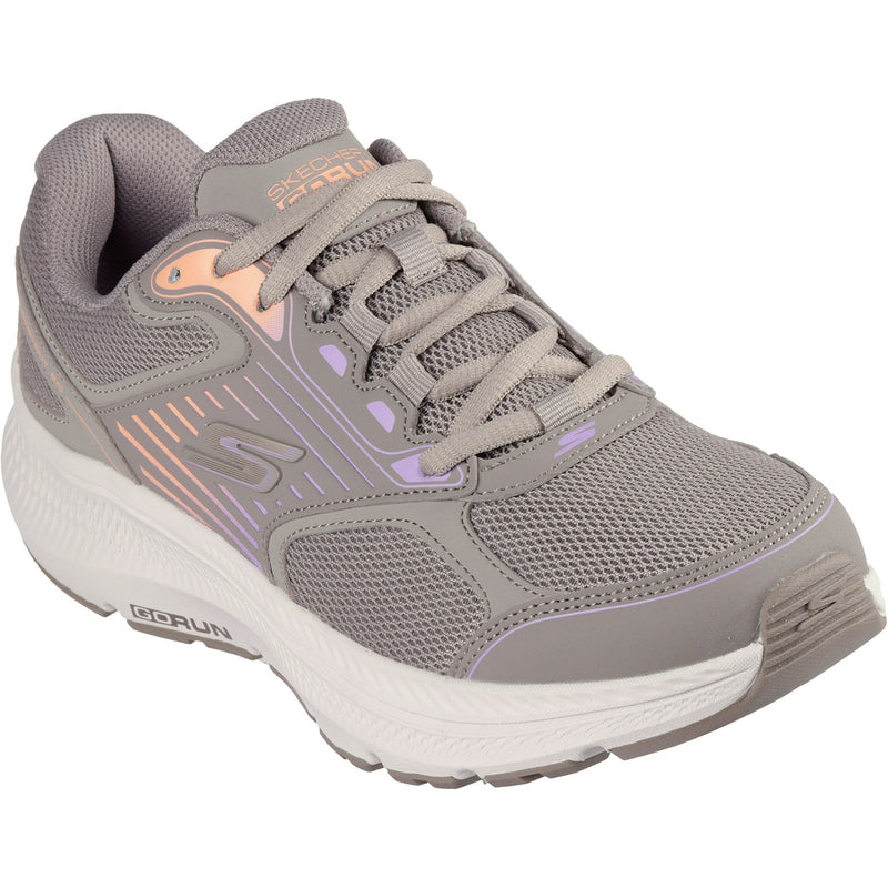 Skechers Womens GO RUN Consistent 2.0 Advantage 128606-TPMT Taupe/Multi Lace Up Shoe