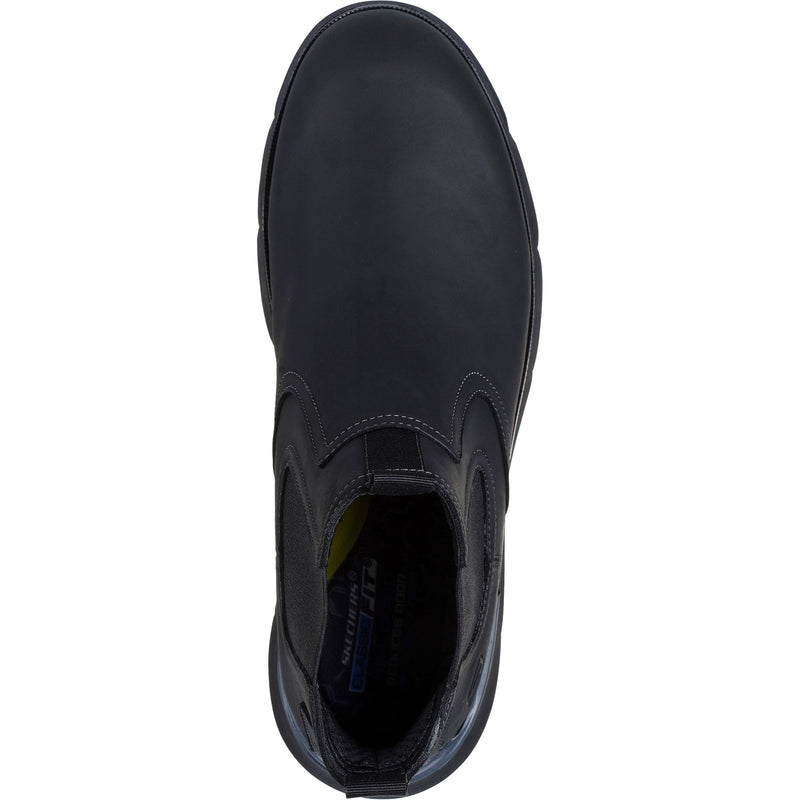 Skechers Mens Augustino Paulo 205227-BBK Black Slip On Shoe