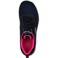 Skechers Womens Bountiful Quick Path 12607-NVHP Navy/Hot Pink Lace Up Shoe