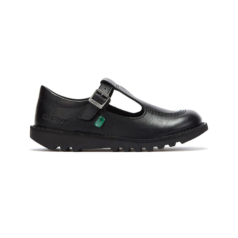 Kickers Kick T Junior Black Leather Shoes