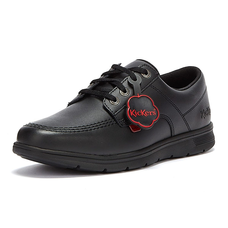 Kickers Kelland Lace Lo Black Leather Shoes