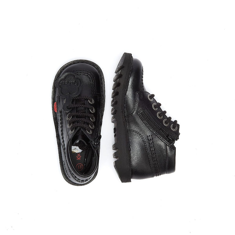 Kickers Kick Hi Zip Infant Black Boots