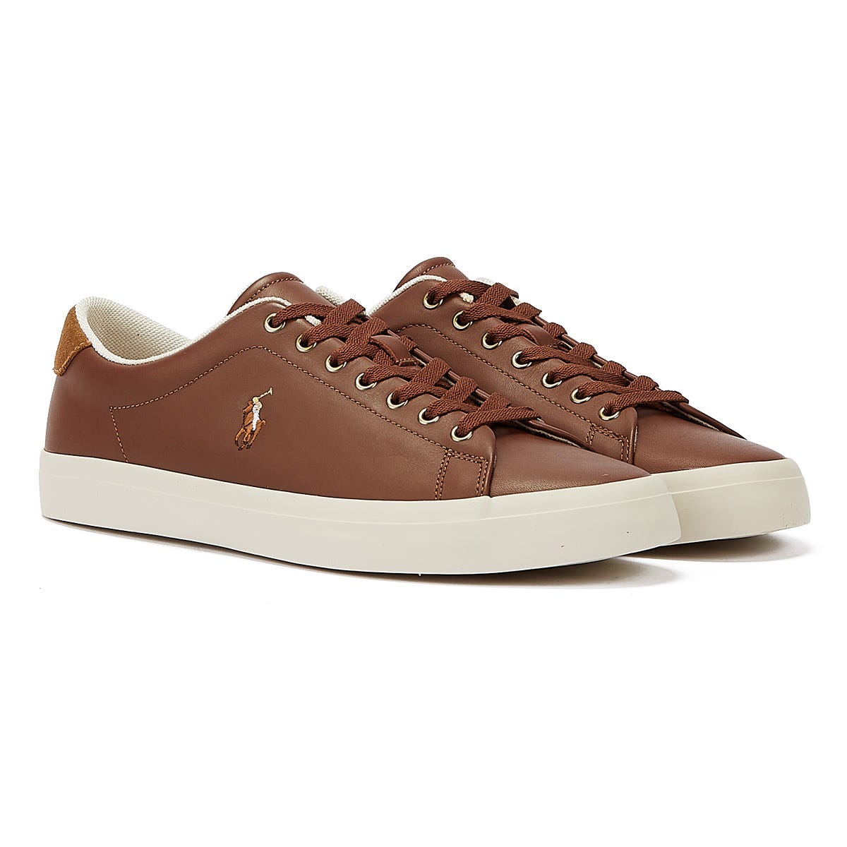 Ralph Lauren Longwood Leather Mens Tan Trainers