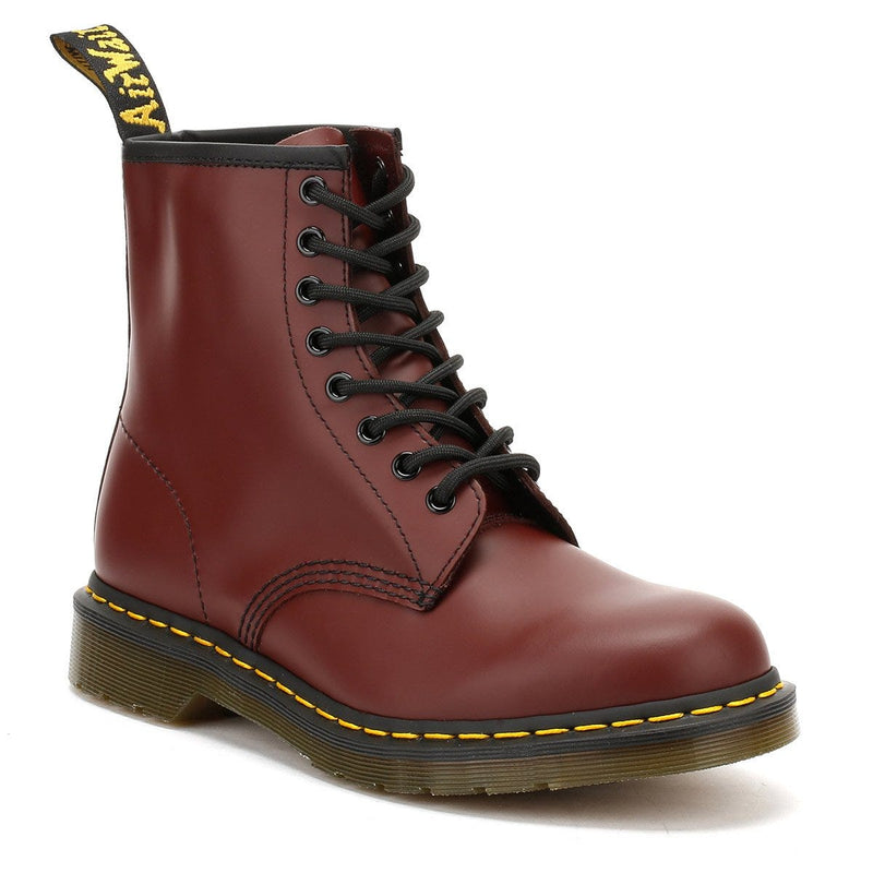 Dr Martens 1460 Smooth Cherry Red Leather Boots – Tower-London.EU