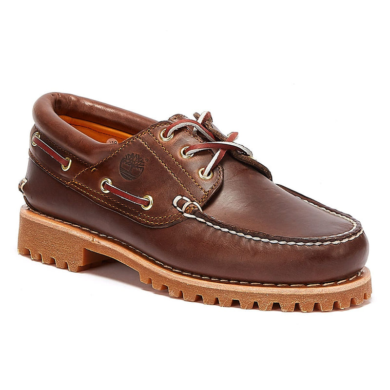 Timberland Mens Brown Traditional 3 Eye Classic Boat Shoes