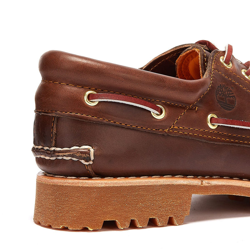 Timberland Mens Brown Traditional 3 Eye Classic Boat Shoes