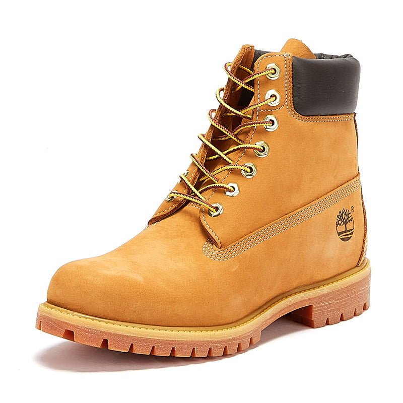 Timberland Mens Wheat Premium 6 Inch Nubuck Leather Boots