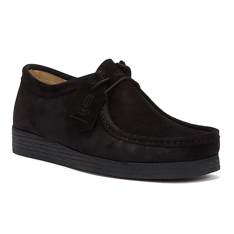 TOWER London Apache Black Suede Shoes